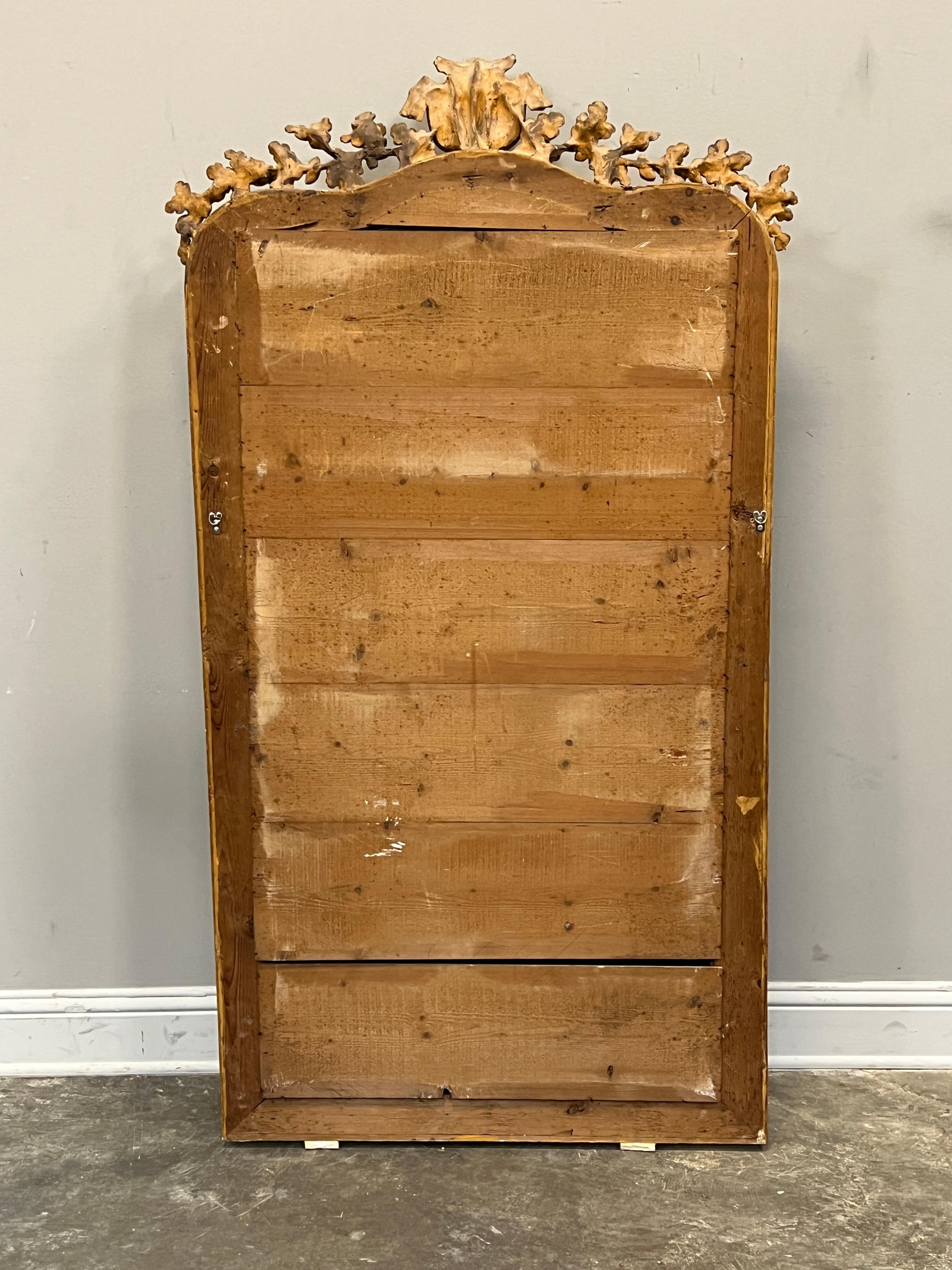 Mid 19th Century French Louis XVI Style Gold Gilt Mirror For Sale 3