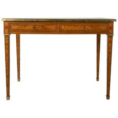 Mid-19th Century French Louis XVI Style Rosewood Marquetry Writing Table or Desk