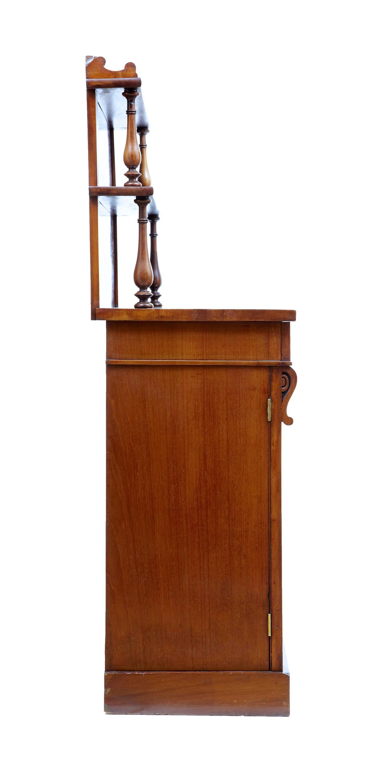 Victorian Mid-19th Century French Mahogany Chiffonier Sideboard