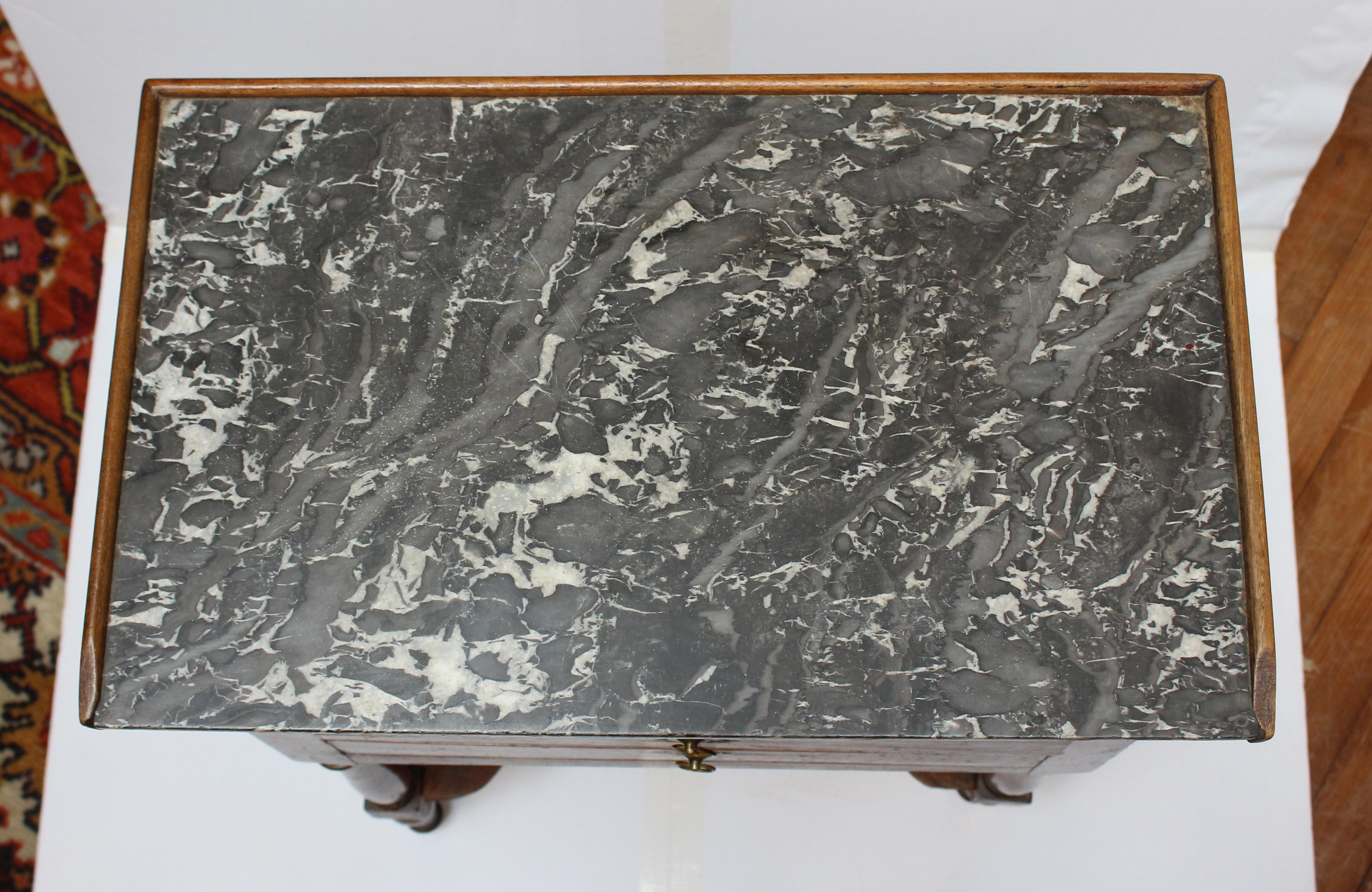 Mid-19th Century French Marble Top Chevet 2