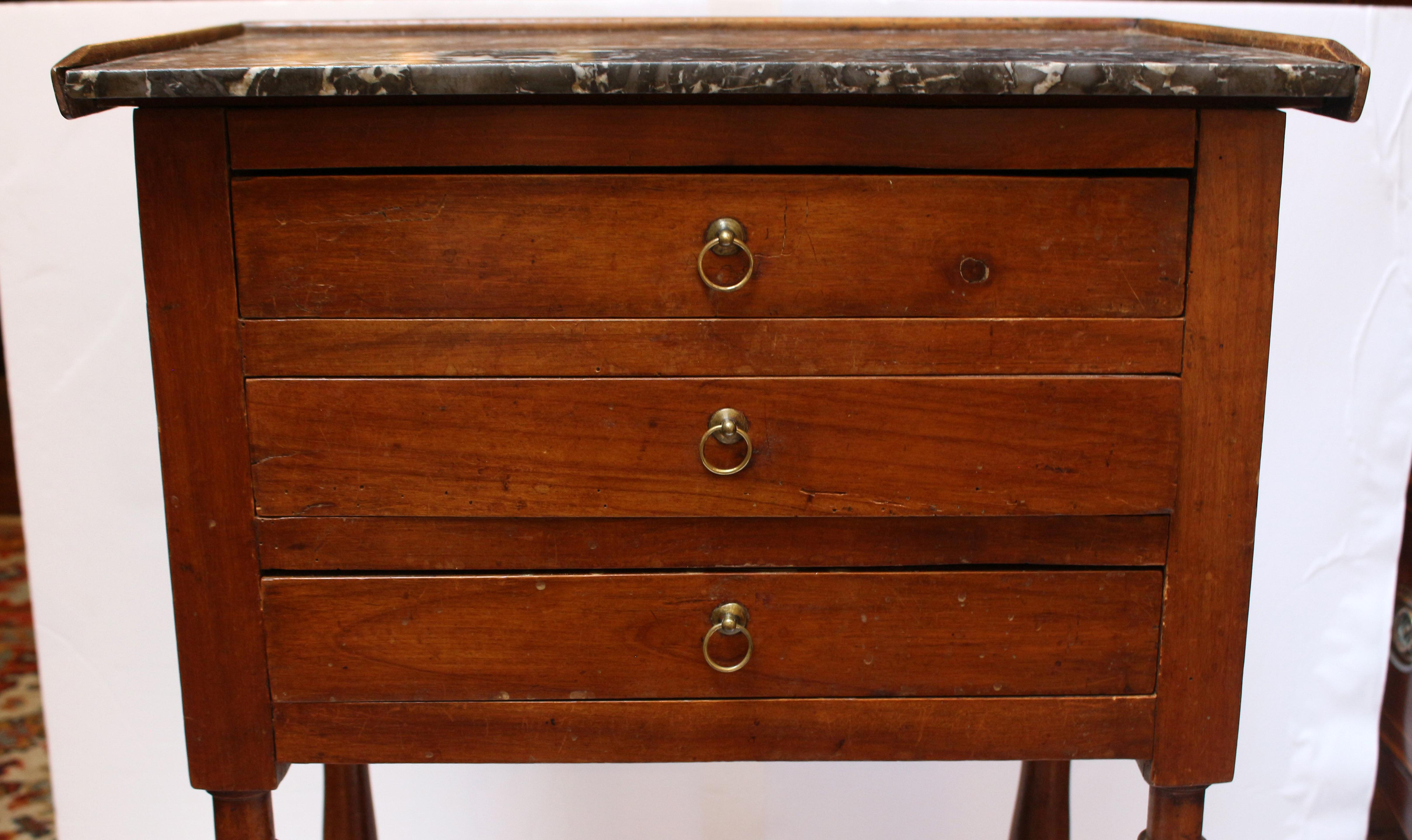 Mid-19th Century French Marble Top Chevet 3