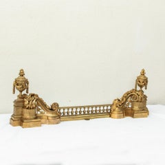 Mid-19th Century French Napoleon III Period Bronze Fireplace Fender
