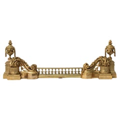 Parafuoco francese della metà del XIX secolo, periodo Napoleone III, in bronzo