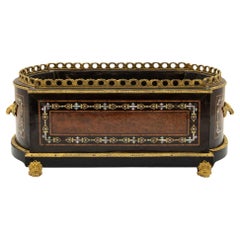 Mid-19th Century French Napoleon III Period Marquetry Jardiniere or Planter