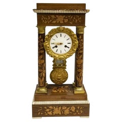 Mid-19th Century French Napoleon III Second Empire Portico Mantle Clock
