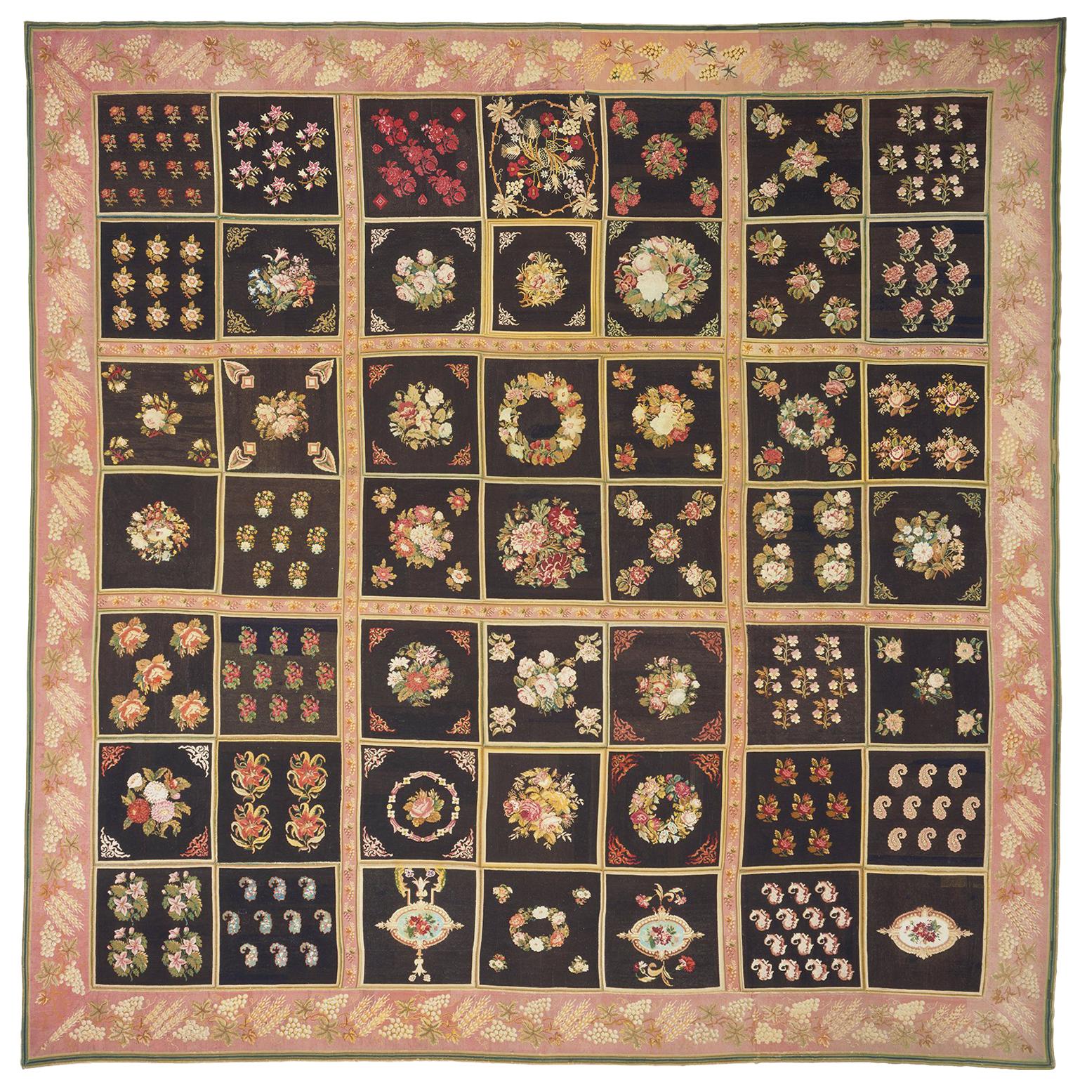 Mid-19th Century English Needlepoint Carpet For Sale
