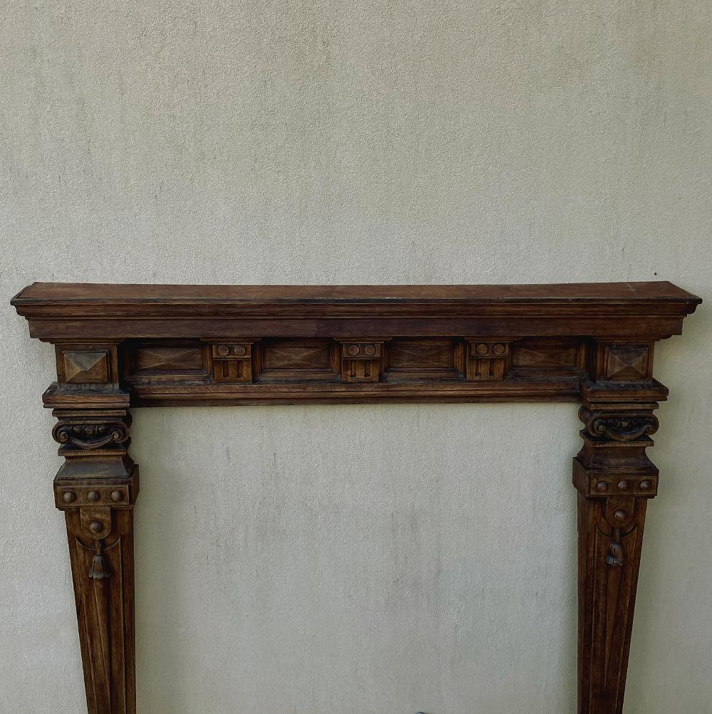 Mid-19th Century French Neoclassical Carved Fireplace Surround For Sale 6