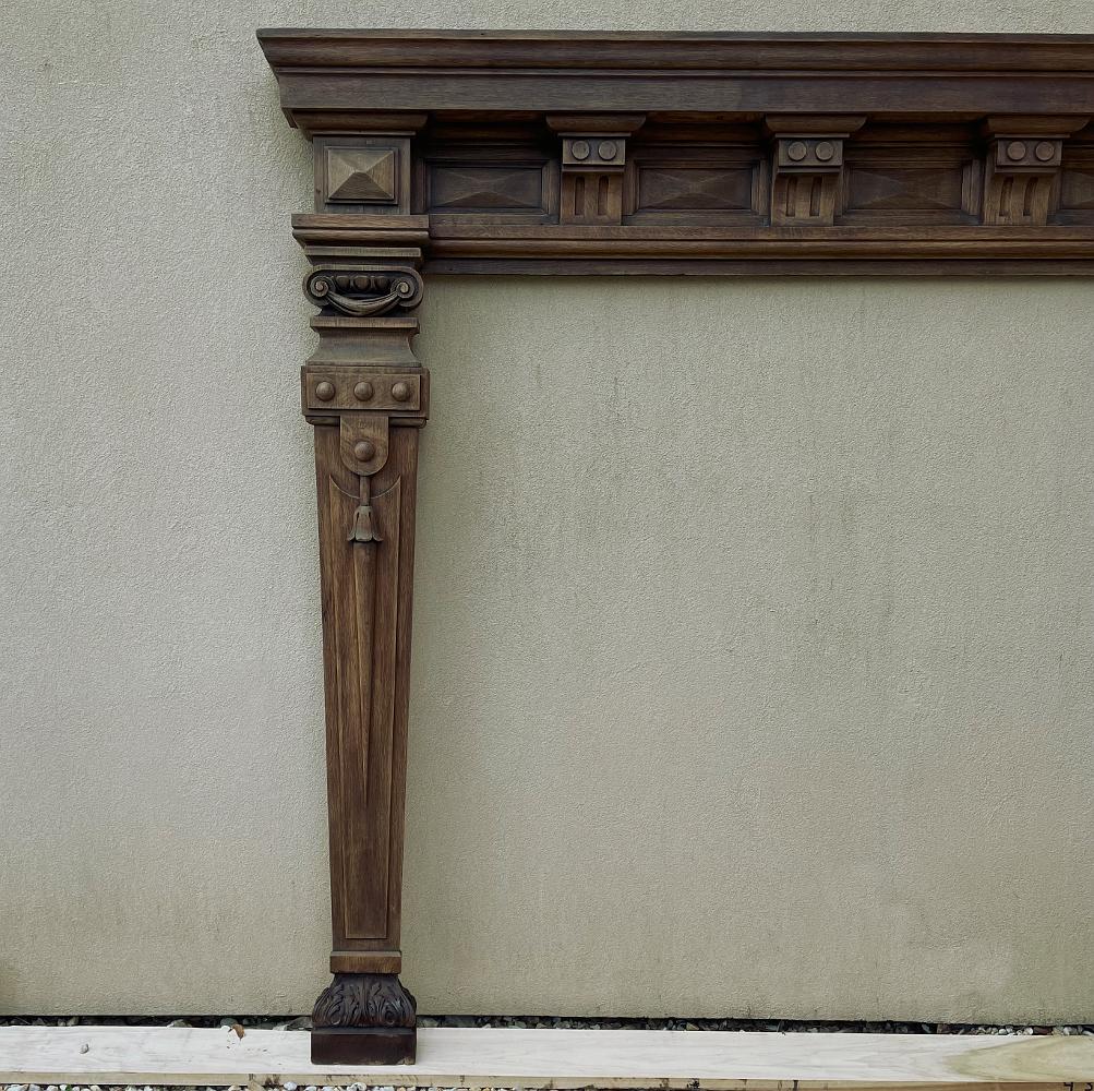 Mid-19th Century French Neoclassical Carved Fireplace Surround For Sale 1