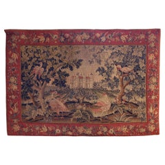 Mid-19th Century French or German Needlepoint & Petit Point Tapestry
