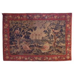 Mid-19th Century French or German Needlepoint & Petit Point Tapestry