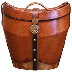 Leather hatbox for two hats - Dorantes Harness