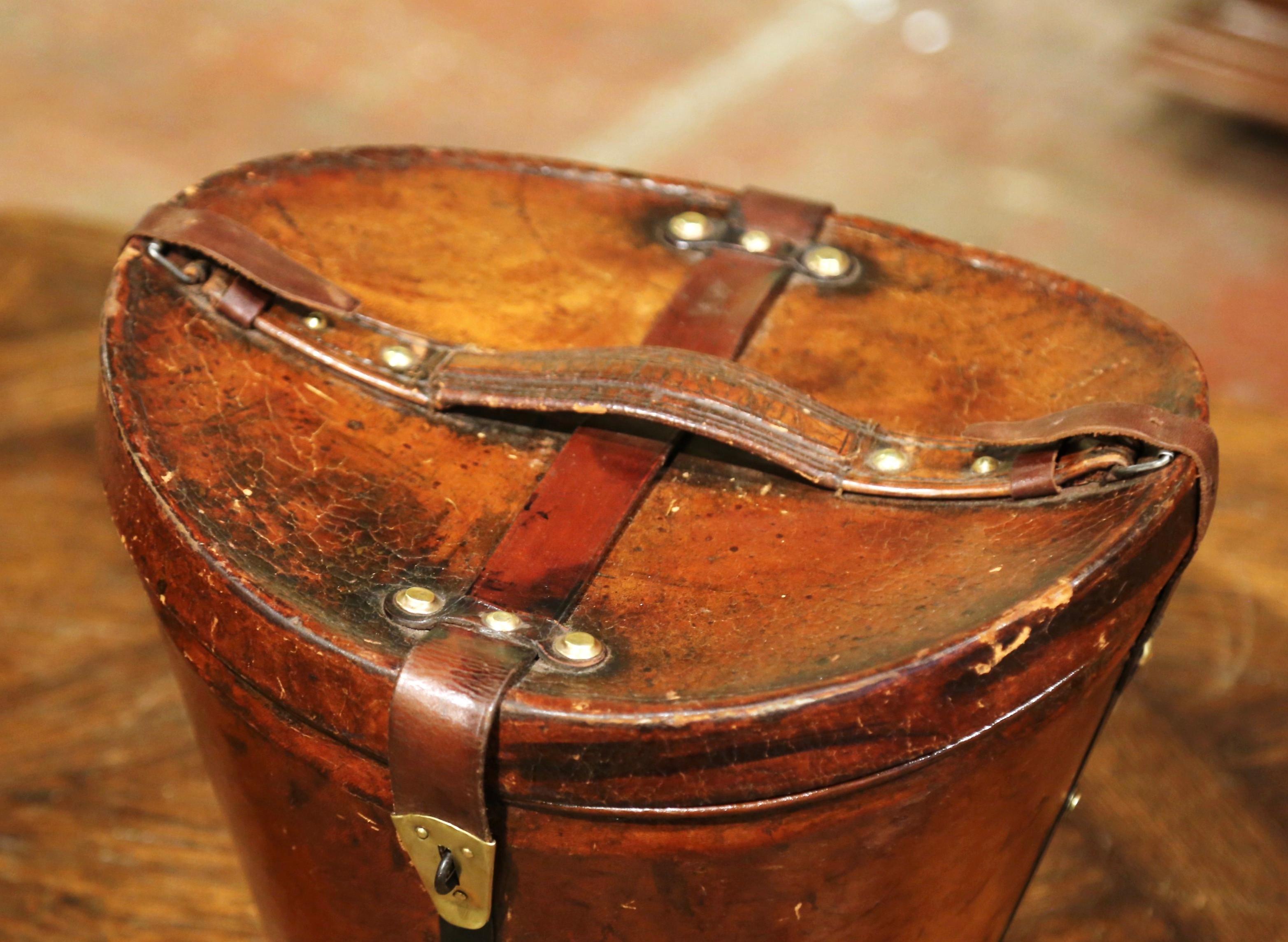 leather hat boxes