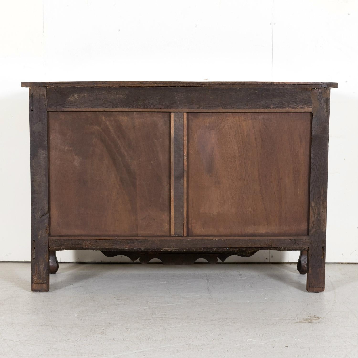 Mid-19th Century French Provincial Louis XV Style Cherry Buffet Nantais For Sale 14