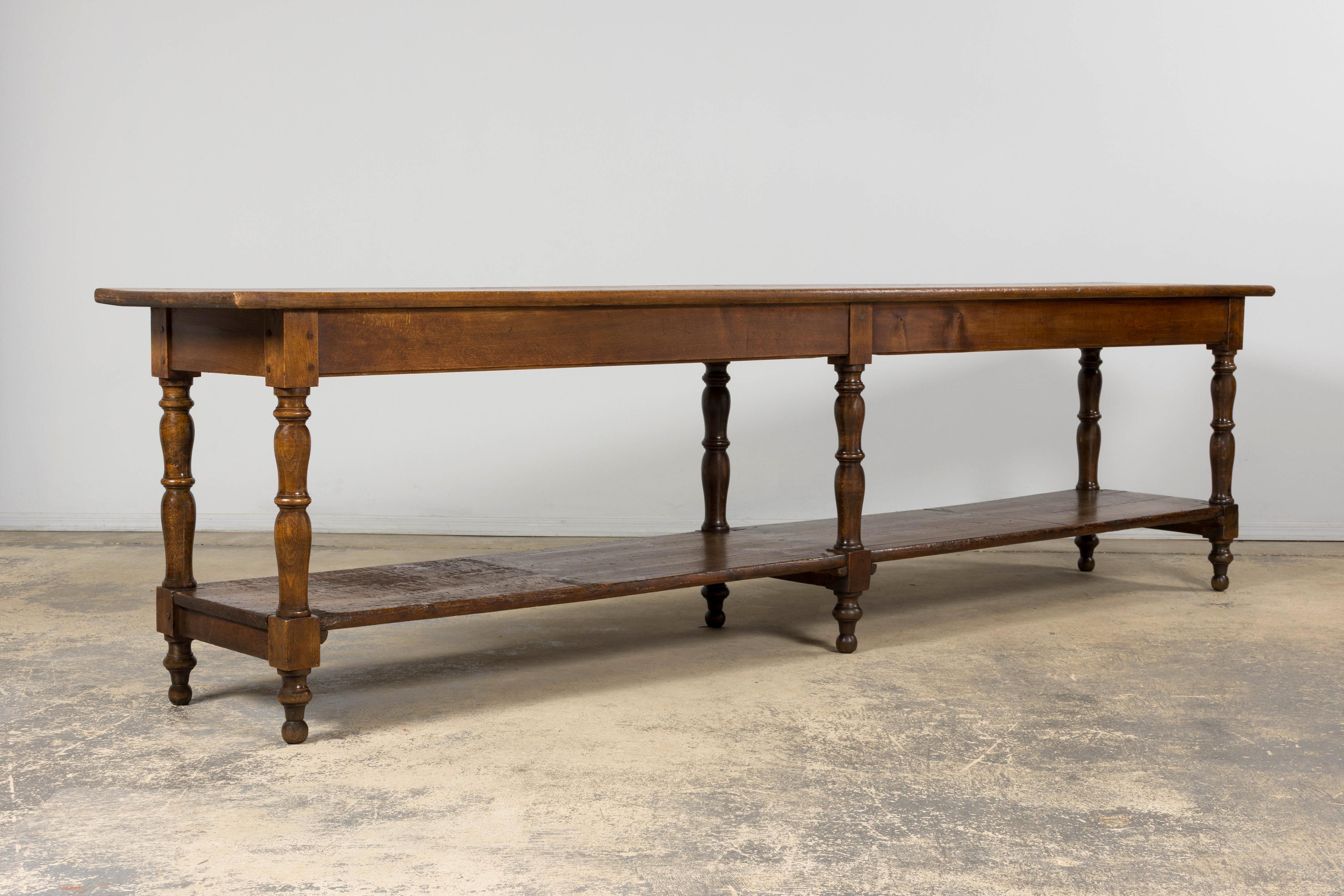 Mid 19th Century French Provincial Oak Draper’s Console Table at 1stDibs