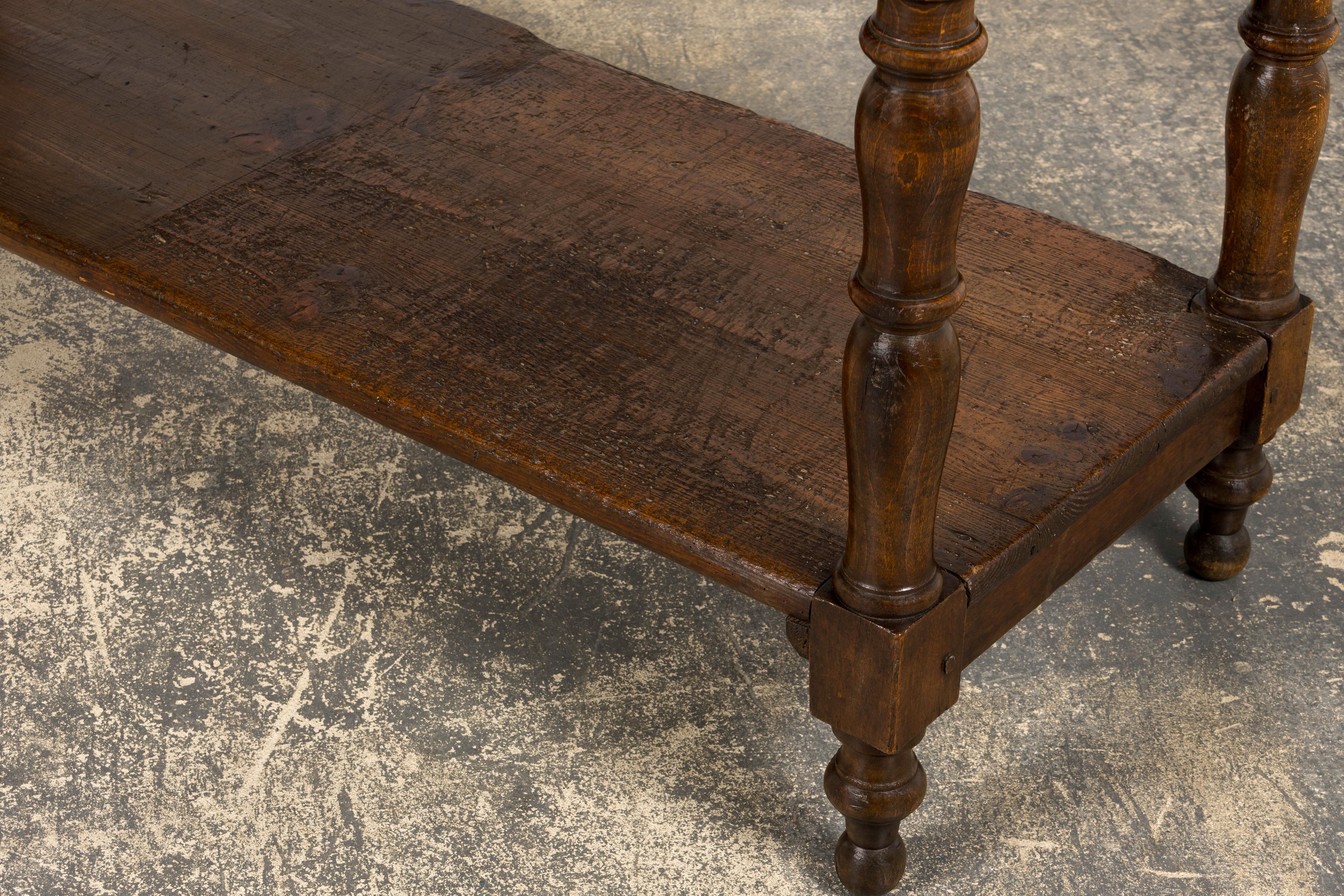 Mid 19th Century French Provincial Oak Draper’s Console Table at 1stDibs