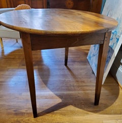 Mid-19th Century French Provincial Oval Walnut Side Table