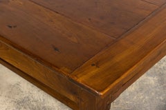 Mid-19th Century French Walnut Dining Table with Drawers, Provence
