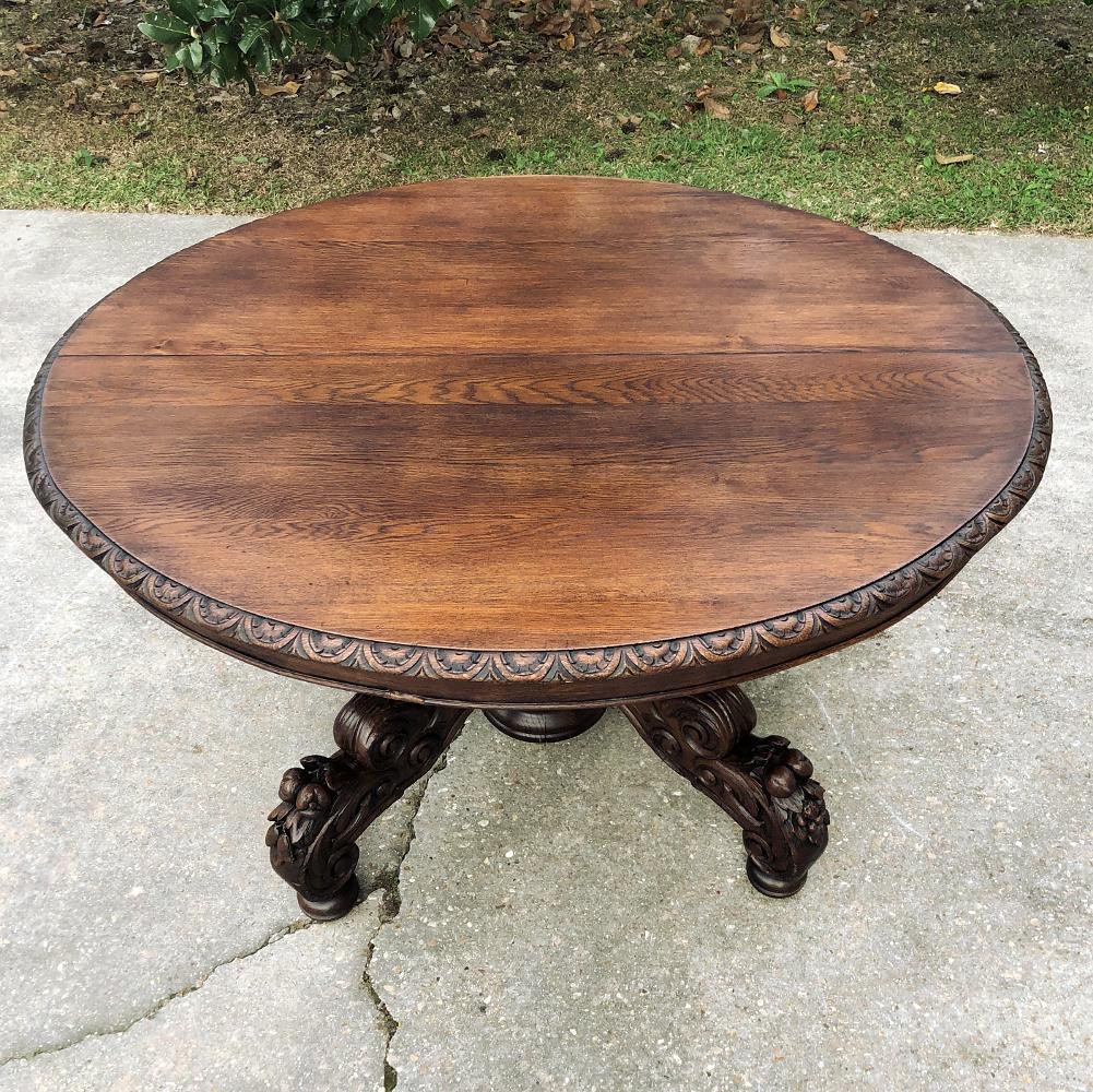Mid-19th Century French Renaissance Oval Center Table 4