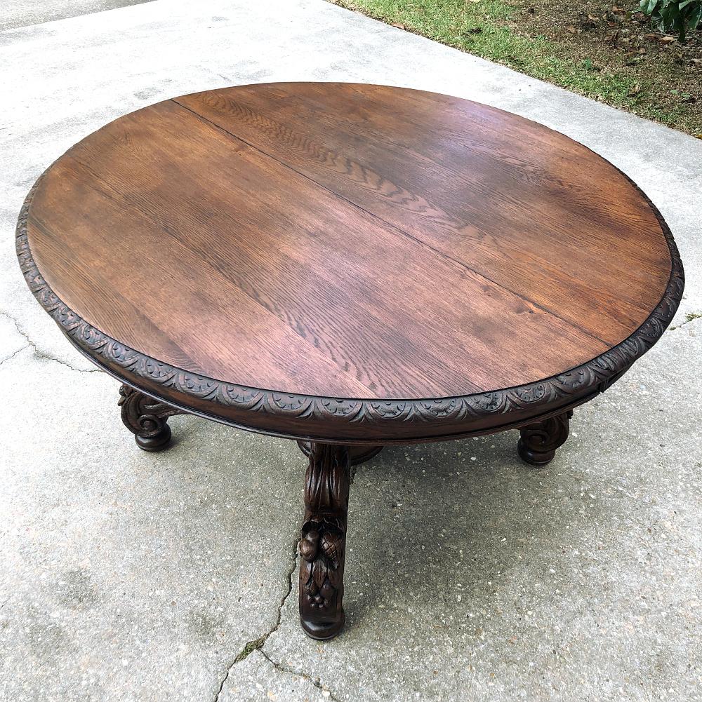 Mid-19th Century French Renaissance Oval Center Table 5