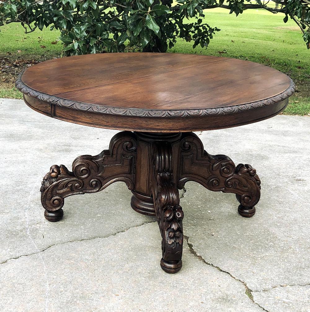 Mid-19th Century French Renaissance Oval Center Table 1