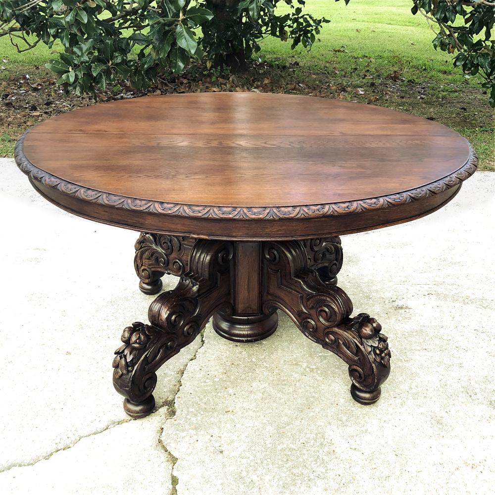 Mid-19th Century French Renaissance Oval Center Table 3