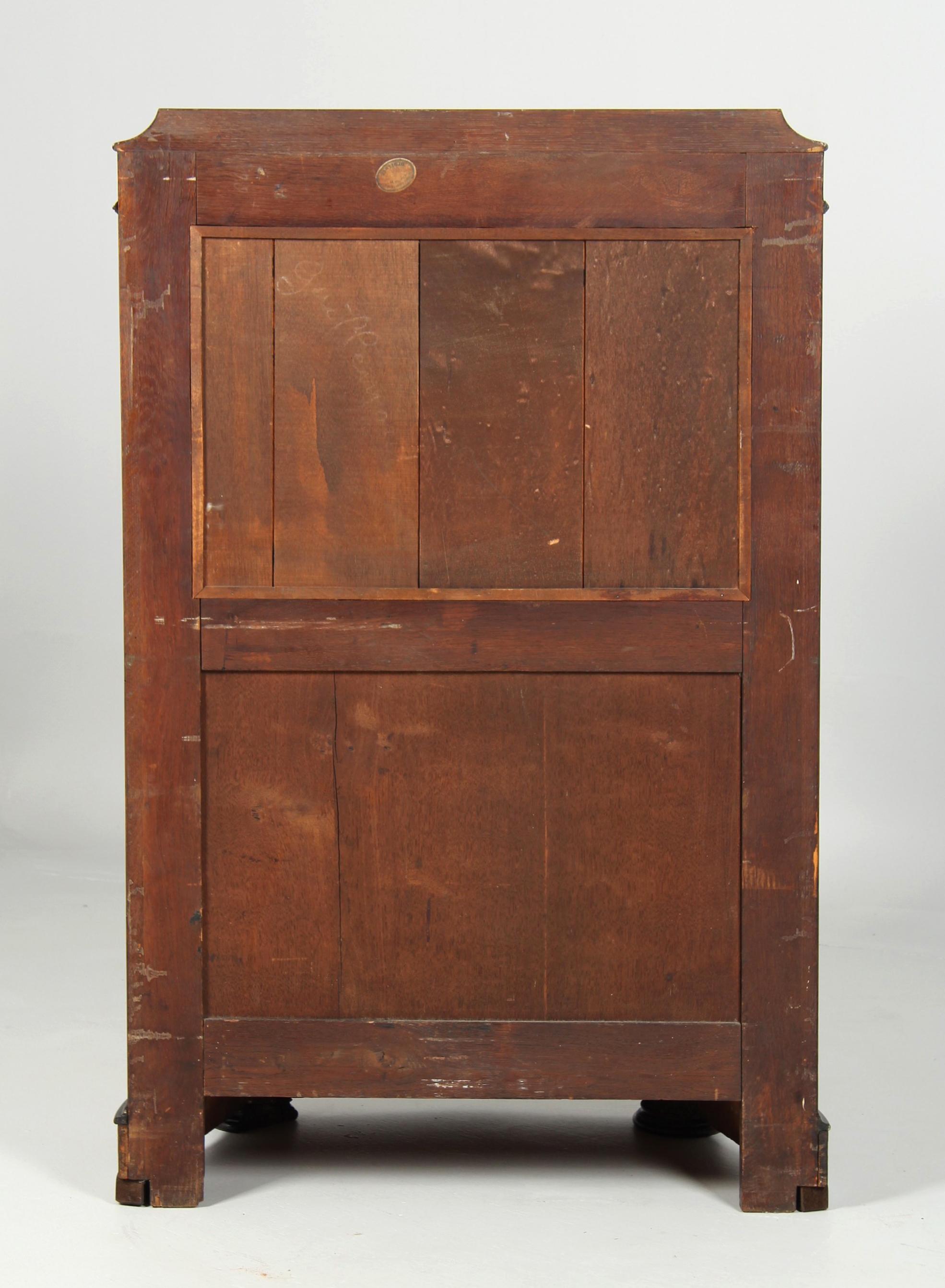 Mid 19th Century French Semainier or High Chest with Secretary Compartement For Sale 13