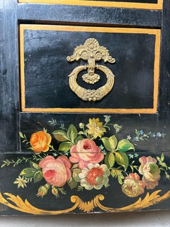 Mid 19th Century French side cabinet with exceptional flower painting