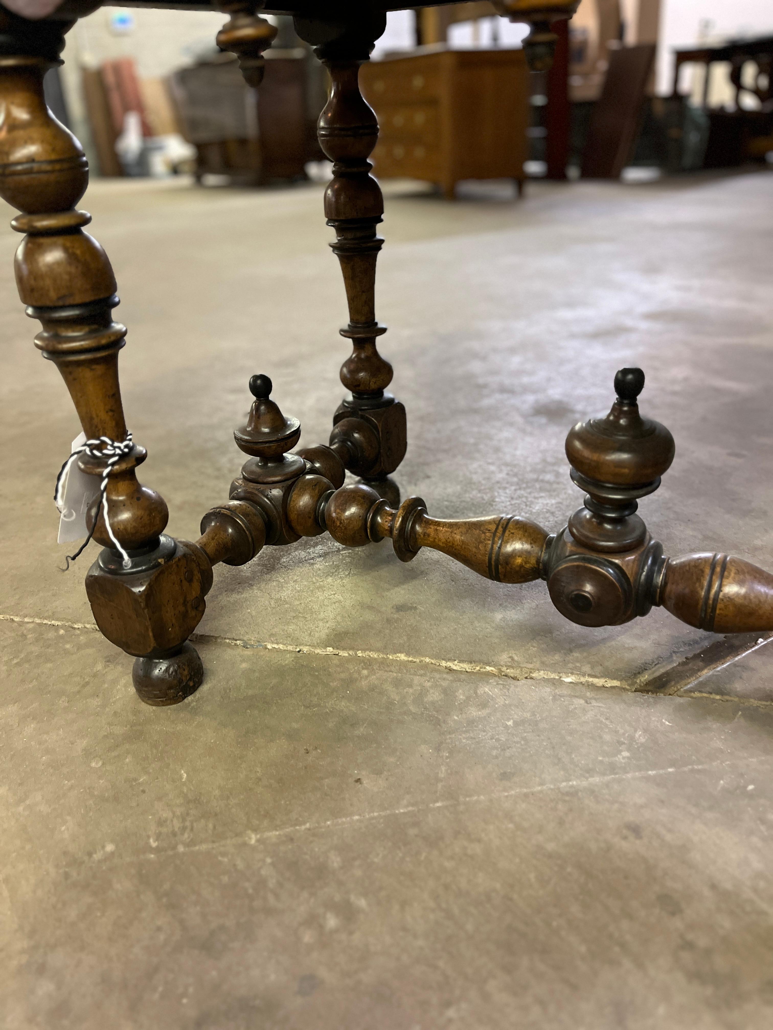 Wood Mid 19th Century French Walnut Library Table For Sale