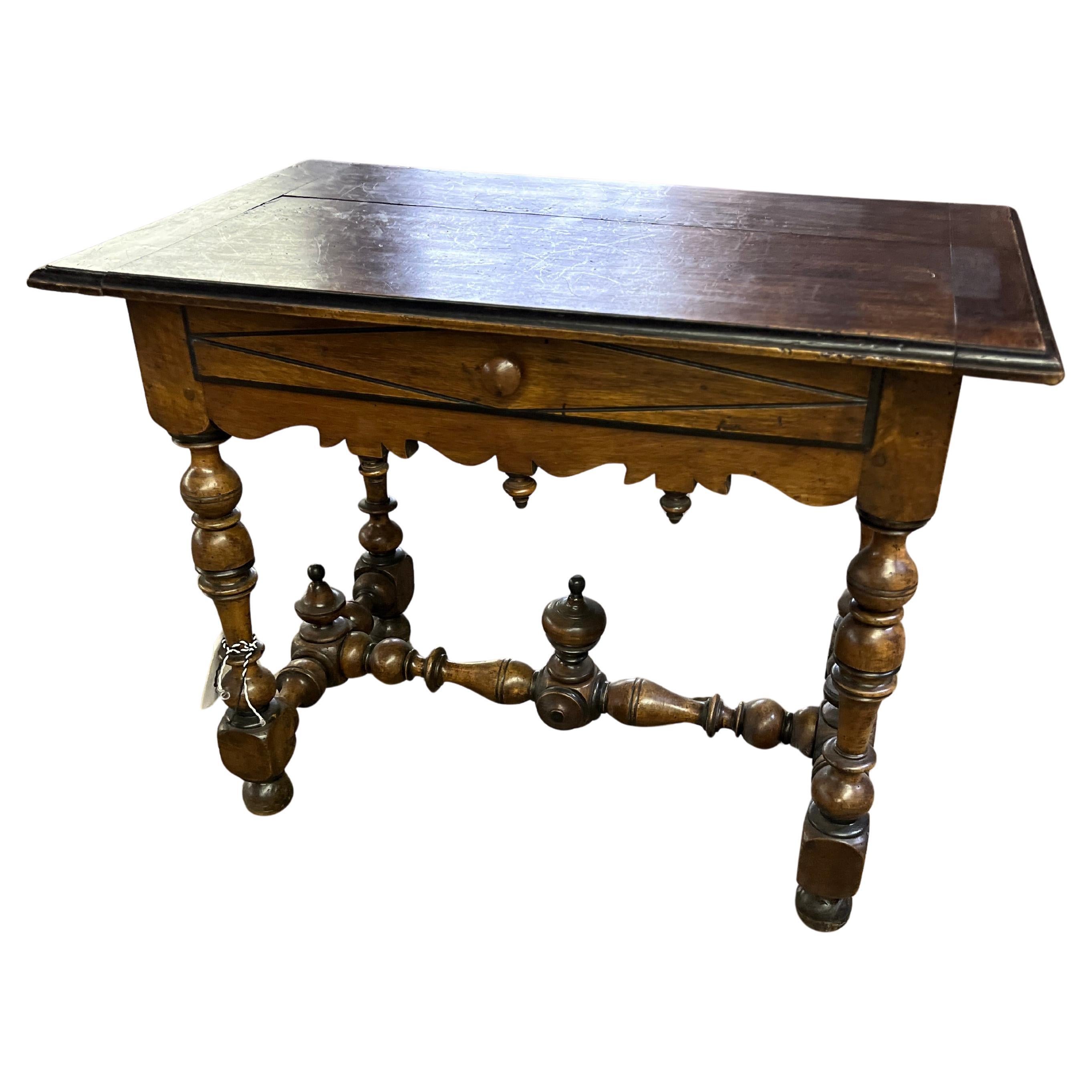 Mid 19th Century French Walnut Library Table For Sale