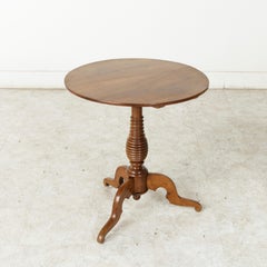 Mid-19th Century French Walnut Louis Philippe Period Tilt-Top Pedestal Table