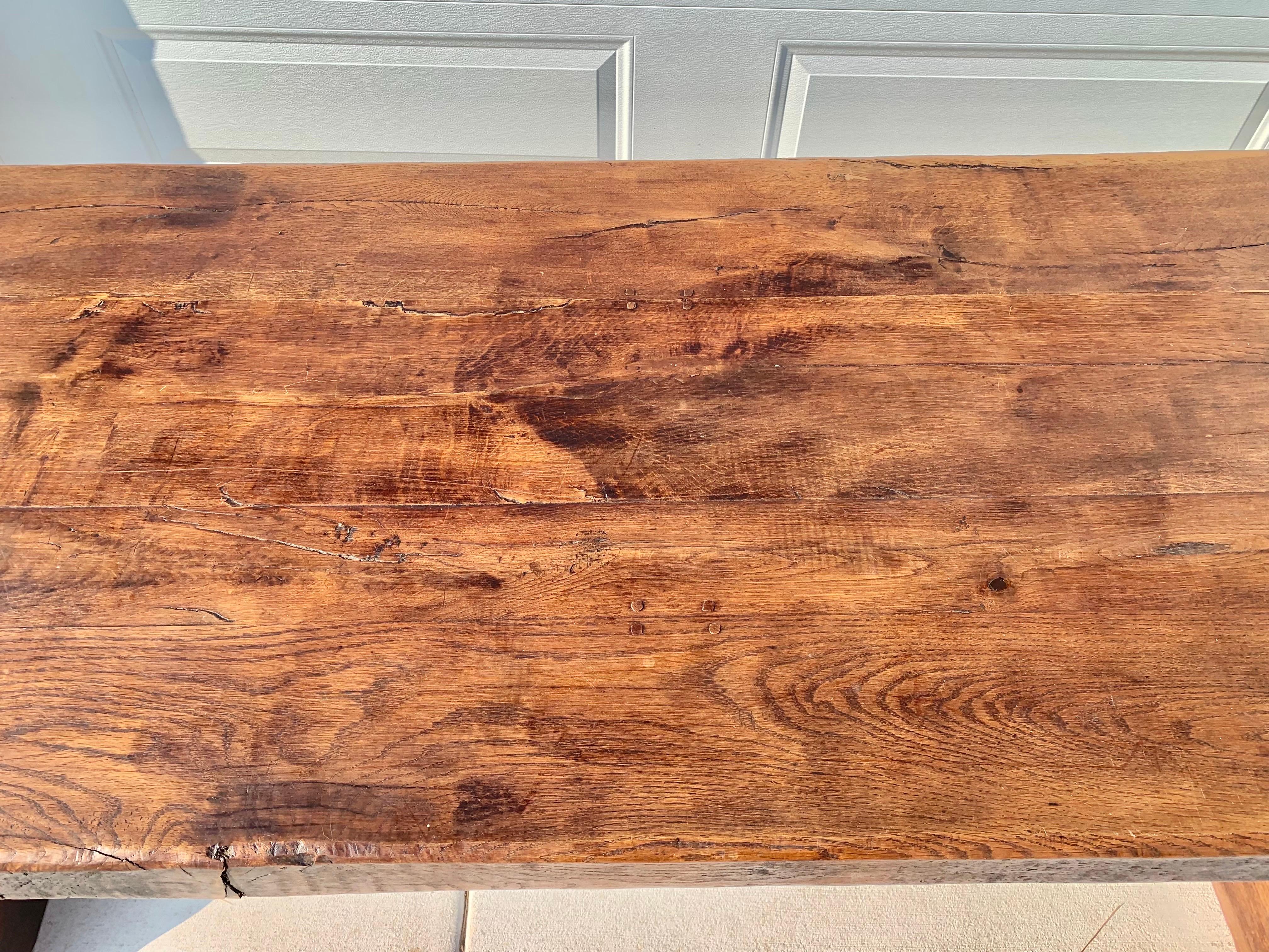 Mid 19th Century French Walnut Monastery Dining Table 8