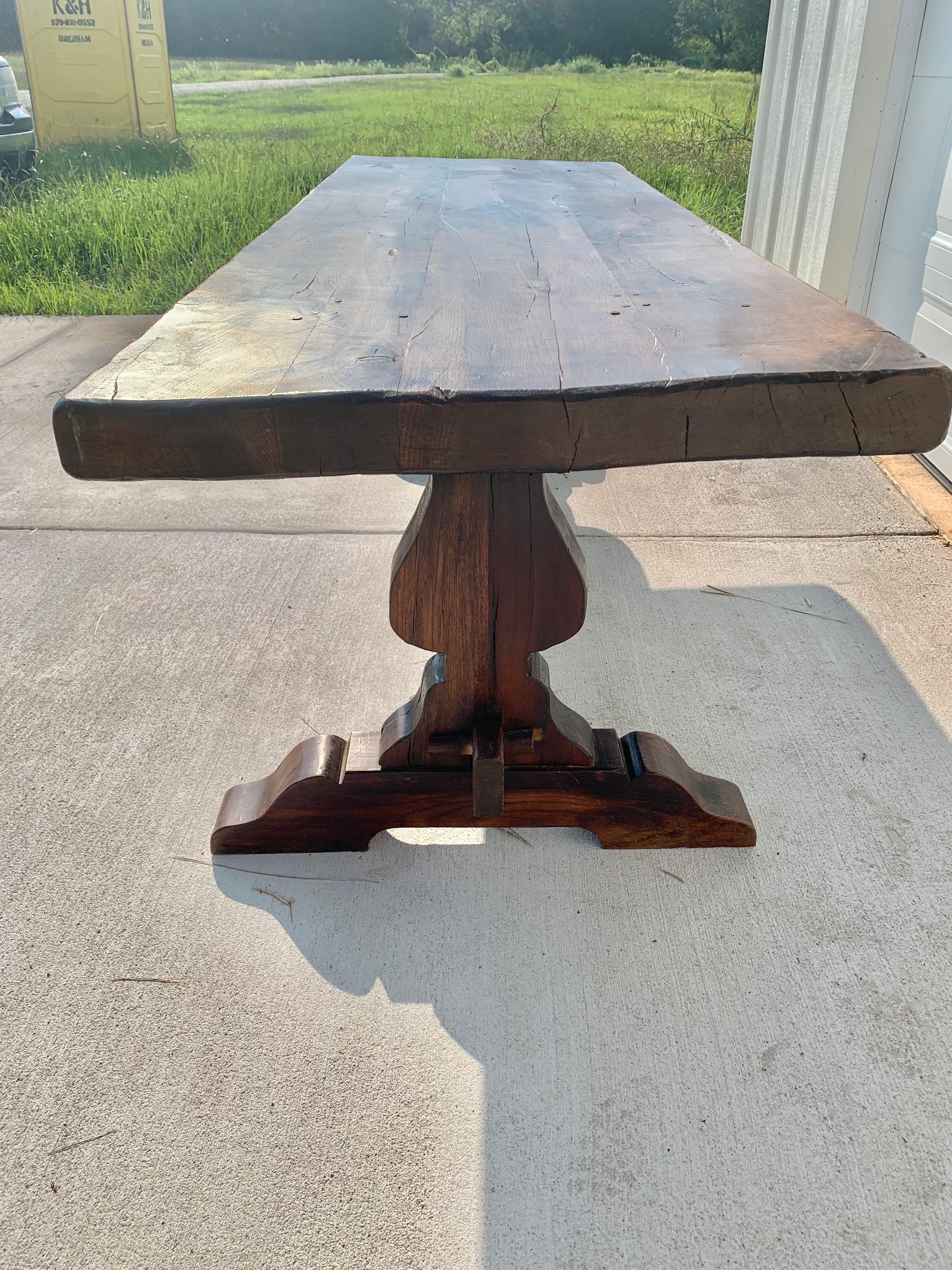 Mid 19th Century French Walnut Monastery Dining Table 2