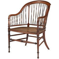 Mid-19th Century French Walnut Spindleback Armchair