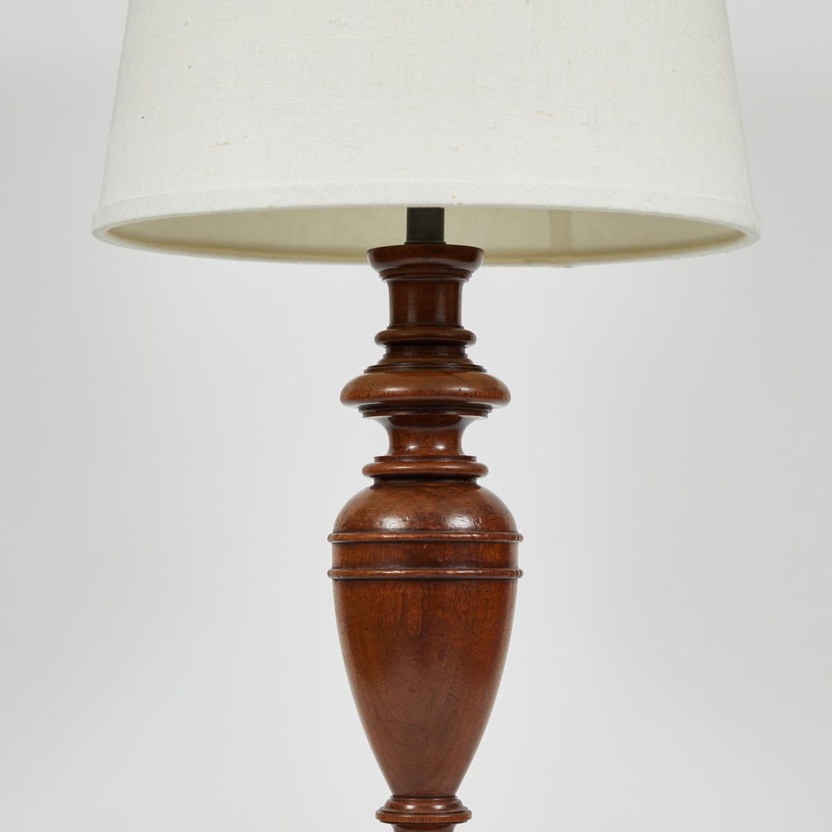 Mid-19th Century French Walnut Table Lamp 1