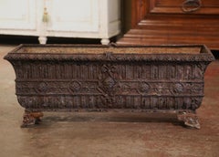 Mid-19th Century French Weathered Iron Outdoor Planter Box Jardiniere