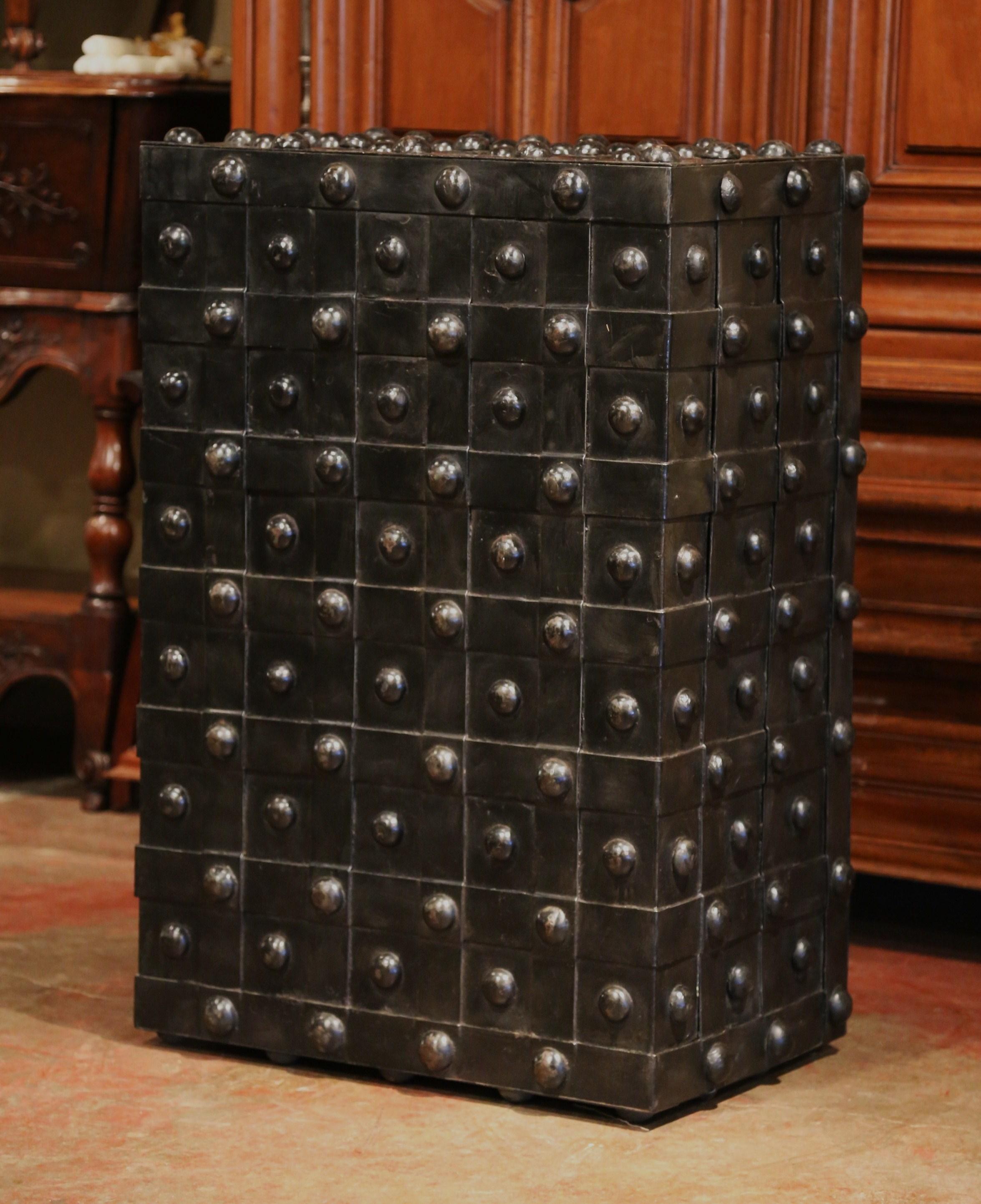 Mid-19th Century French Wrought Iron Hobnail Studded Safe by Magaud De Charf 6