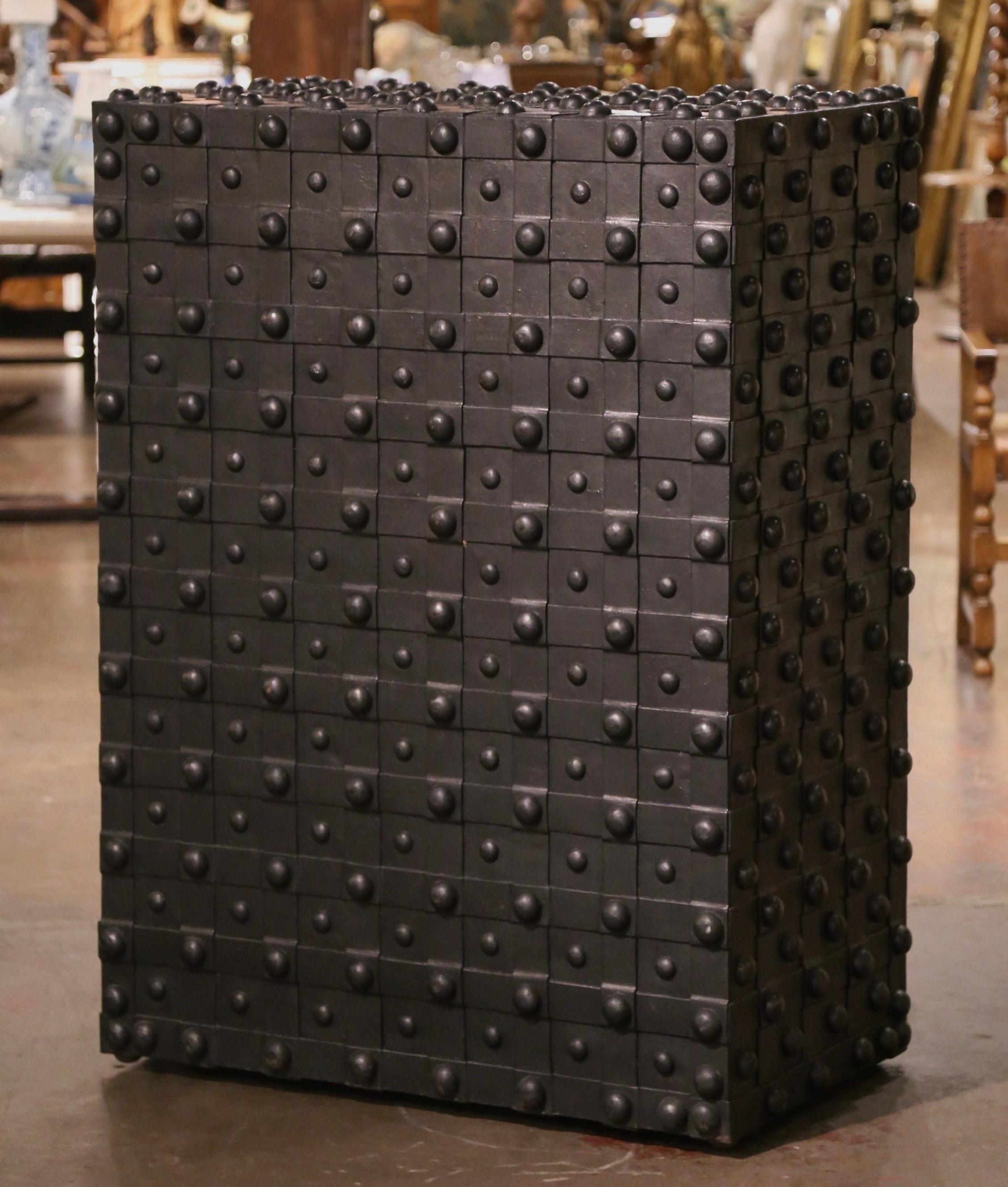 Mid-19th Century French Wrought Iron Hobnail Studded Safe by Magaud De Charf 10