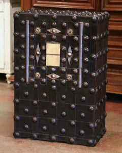 Mid-19th Century French Wrought Iron Hobnail Studded Safe by Magaud De Charf