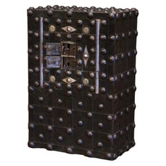 Mid-19th Century French Wrought Iron Hobnail Studded Safe by Magaud De Charf