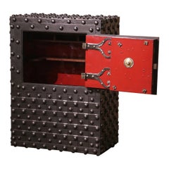 Mid-19th Century French Wrought Iron Hobnail Studded Safe by Magaud De Charf
