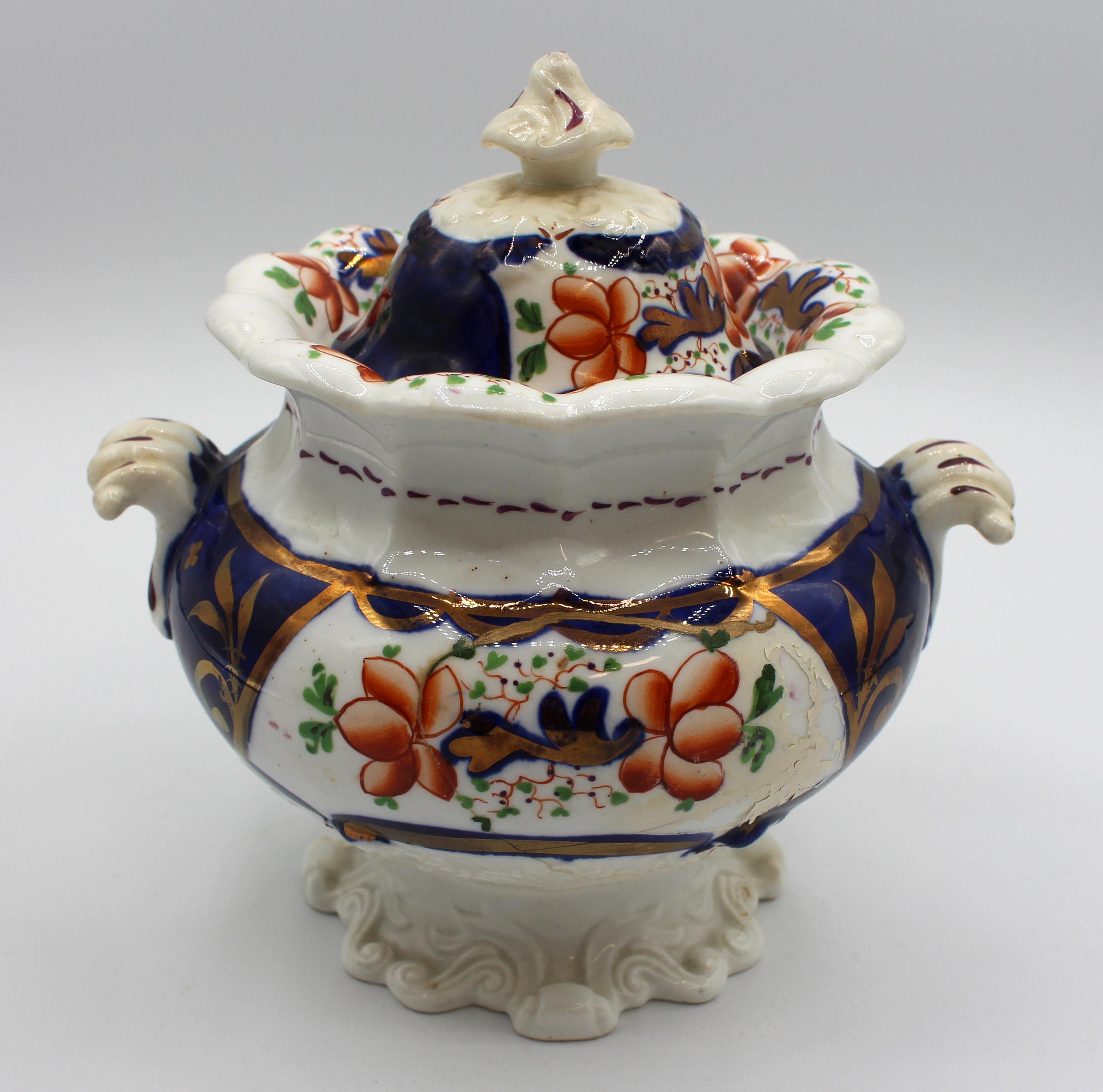 Other Mid-19th Century Gaudy Welsh Tea Set For Sale