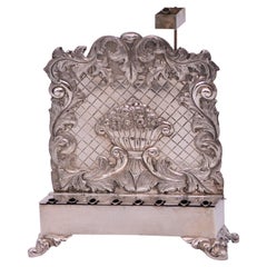 Mid-19th Century German Silver Hanukkah Lamp
