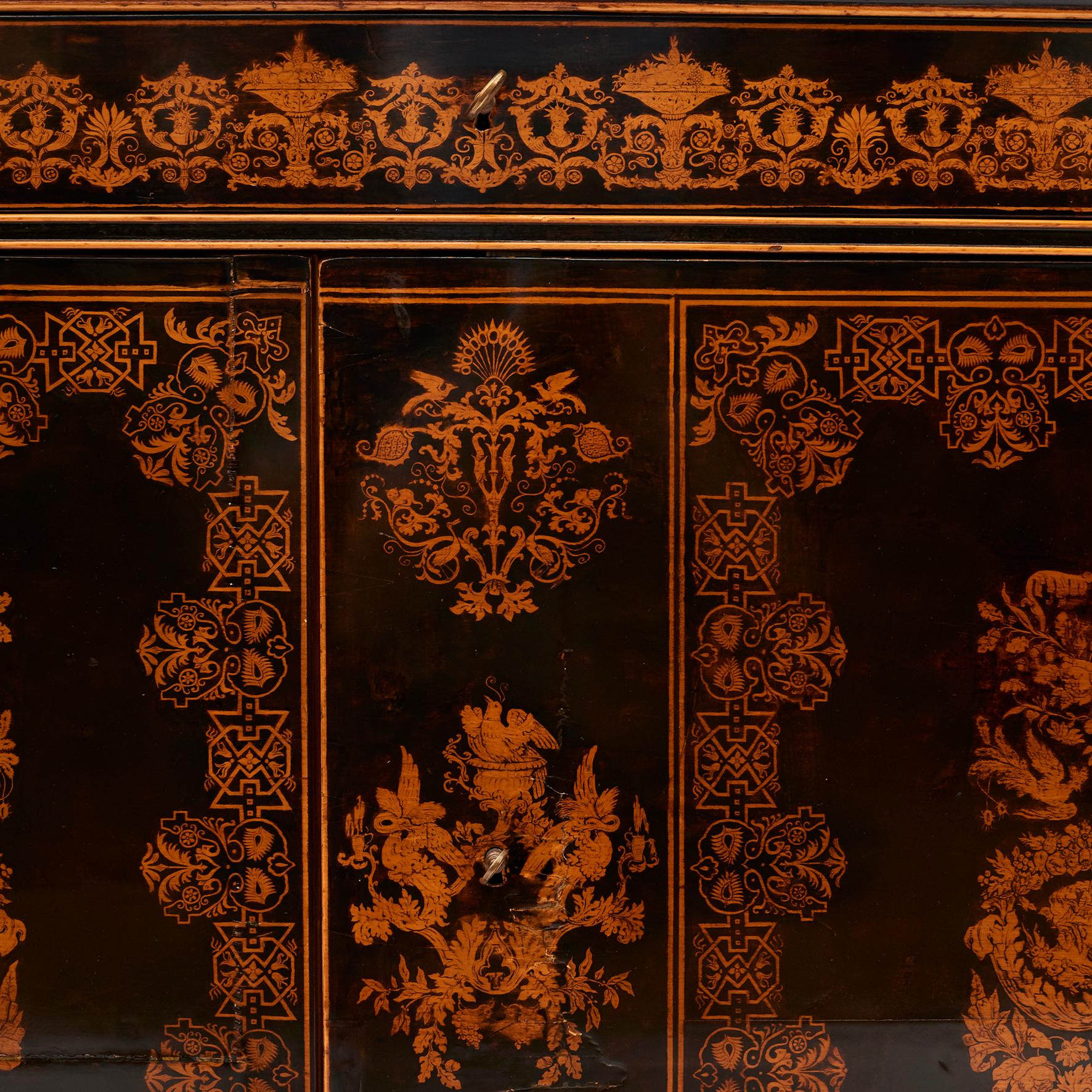19th Century Gervais-Maximilien-Eugène Durand. Decorated Cabinet In Fruitwood , Marble top For Sale