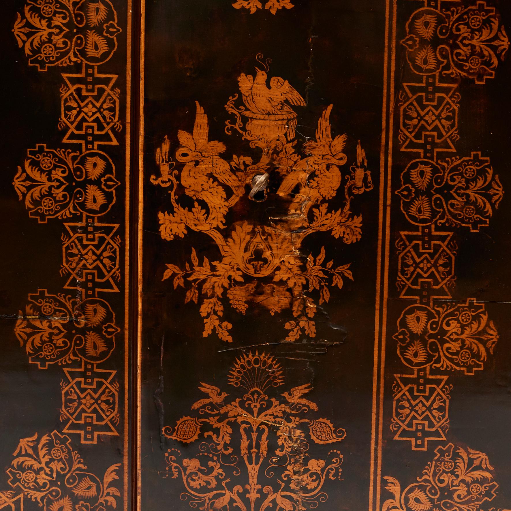 Marbre Gervais-Maximilien-Eugène Durand. Armoire décorée en bois de fruitier, dessus en marbre en vente