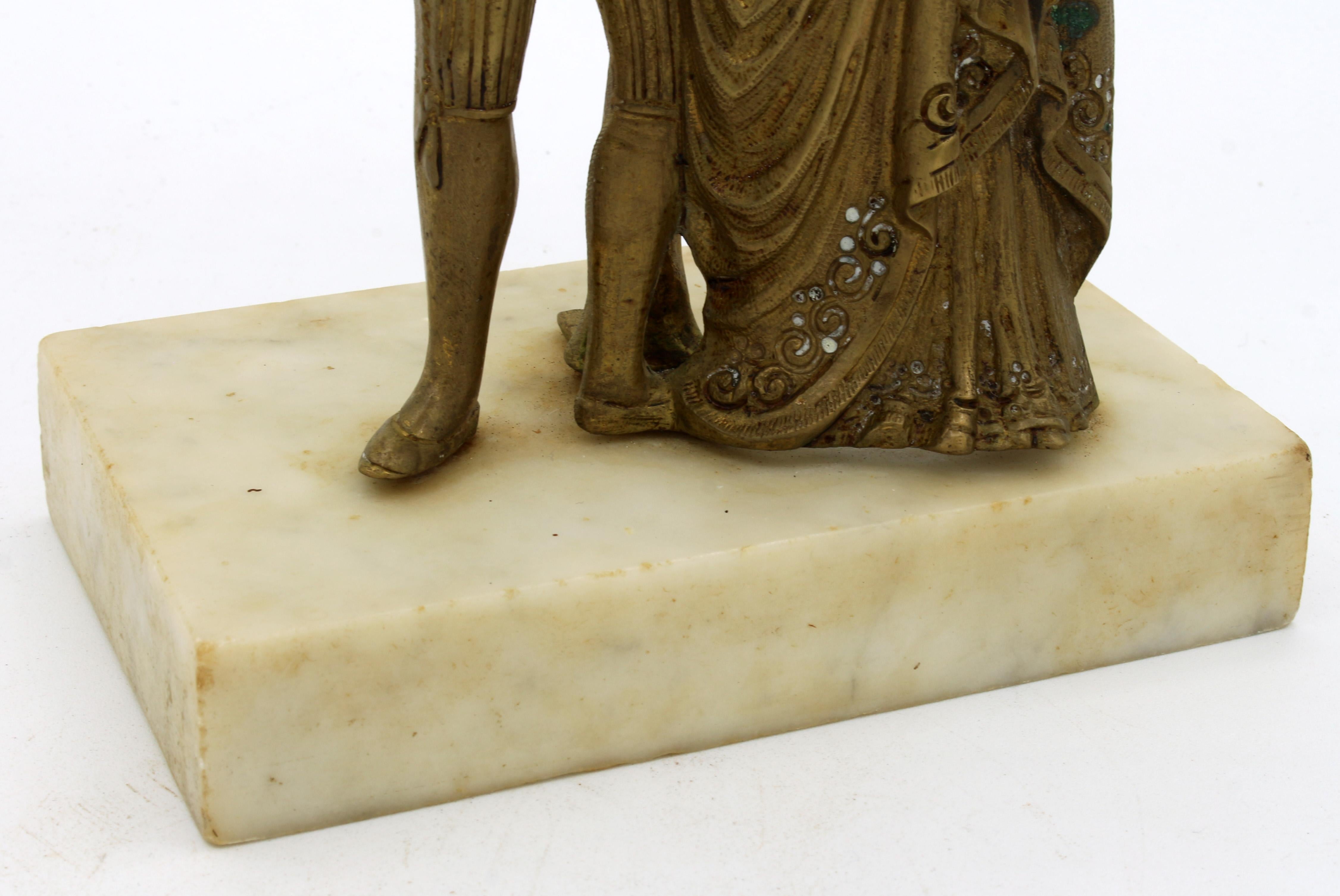 Mid 19th Century Gilt Bronze Girandoles on Marble Bases 2