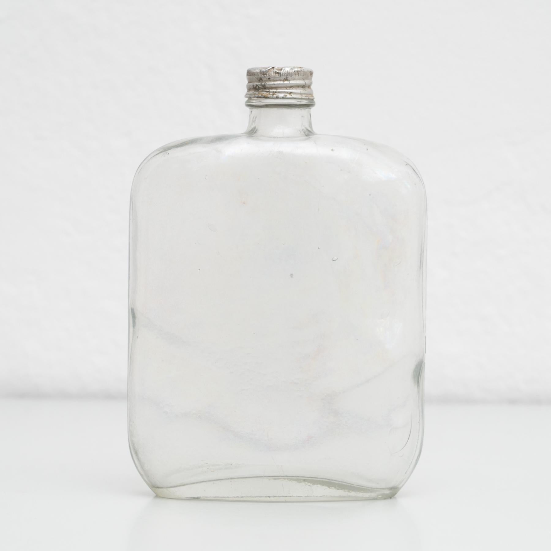 Mid-19th Century Glass Bottle with Metal Cap For Sale 8