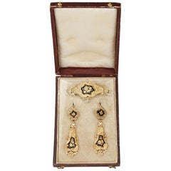 Mid-19th Century Gold Set with Enamel, Napoleon III