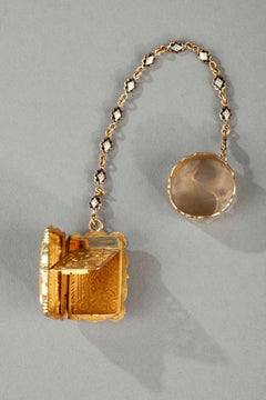 Mid-19th Century Gold Vinaigrette and Ring