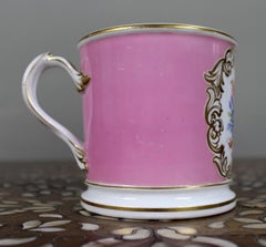 Mid-19th Century Grainger Worcester Porcelain Tankard – Rose Pompadour Ground