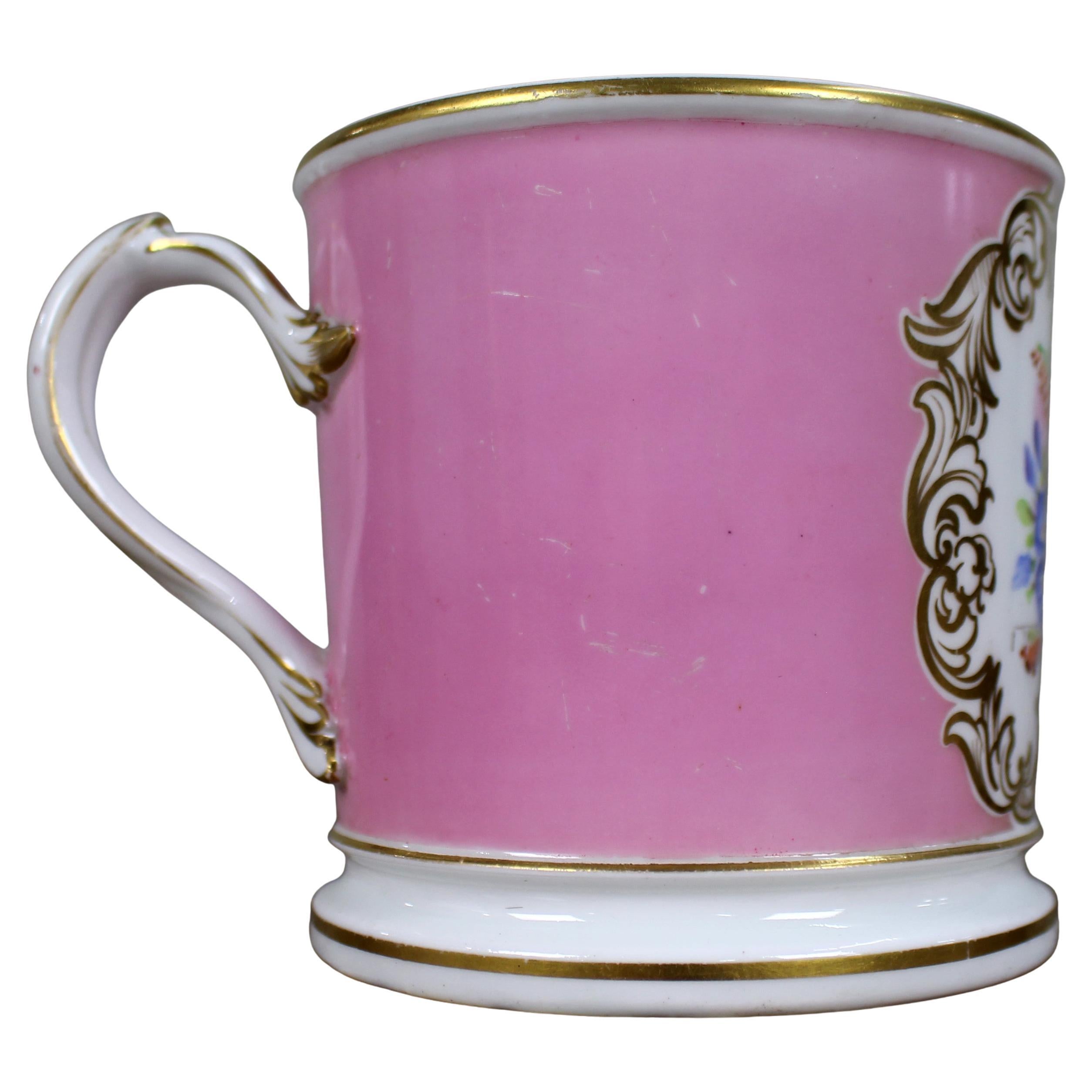 Mid-19th Century Grainger Worcester Porcelain Tankard – Rose Pompadour Ground